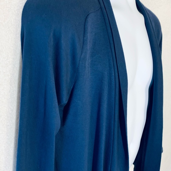 Splendid Navy Cardigan Draped Style Medium - Picture 3 of 3